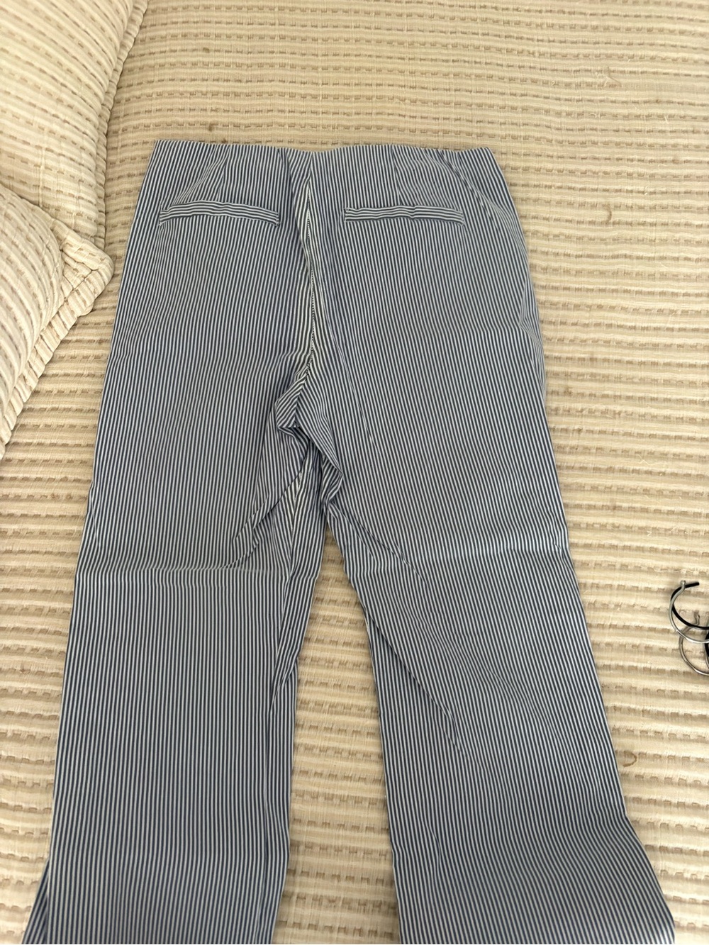 Women’s Blue Pinstripe Capri Dress Pants - Size 4